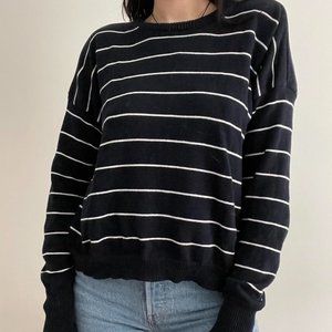 Brandy Melville baggy navy striped sweater